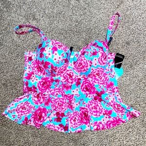 Torrid Vixen Peplum Swim Top Push-Up